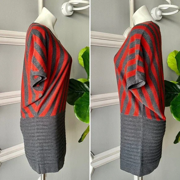 Elio Wool and Cashmere Striped Sweater Dress Size Medium - Picture 4 of 9